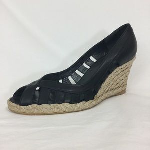 Stuart Weitzman Black Espadrille Sandal NWOT 8